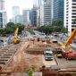 Proses Proyek Pembangunan MRT di sekitar MH Thamrin hingga Monas terus dilakukan. (foto humas mrt)